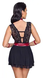 Сорочка Cottelli Collection Bondage Babydoll S чорний - мініатюра 3