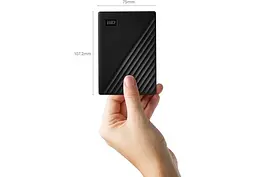 Зовнішній жорсткий диск WD My Passport 5TB Black (WDBPKJ0050BBK-WESN) [48542] - мініатюра 4
