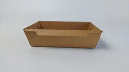 Прямокутний крафт-контейнер, 700 мл, 150x100x45 мм, KRAFT, 50 штук, для готових страв, доставки, салатів і напівфабрикатів