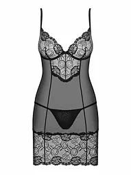 Комплект білизни Obsessive Alluria L/XL чорний - мініатюра 2