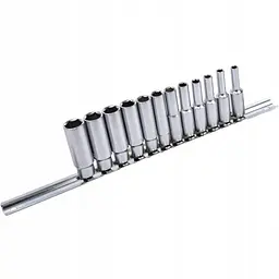 Набір головок довгих на планці TOPTUL 1/4" 12ед. 4-13мм GAAQ0802U