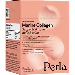 Дієтична добавка Perla Helsa Collagen Marine Peach пептиди колагену зі смаком персику 30 стіків по 5 г