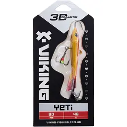 Балансир Viking Fishing Yeti Ice Jig 90mm 46.0g #8 Candle Flame - мініатюра 2