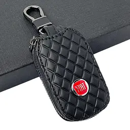Автомобільна ключниця-чохол для ключів із логотипом Fiat ромб, чорний