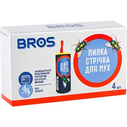 Липка стрічка проти мух Bros кругла 4 шт. - мініатюра 2