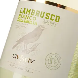 Вино напівігристе Civ&Civ Lambrusco dell'Emilia Bianco Amabile напівсолодке біле 1.5 л - мініатюра 5
