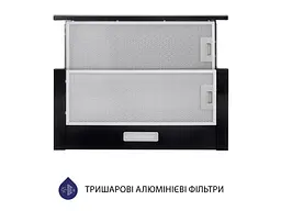 Витяжка Minola HTLS 6734 BL 1100 LED GLASS - мініатюра 3