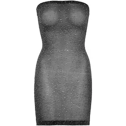 Сукня Leg Avenue Shimmer Sheer rhinestone tube dress Black/Silver One size - мініатюра 4