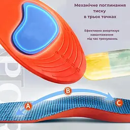 Спортивні устілки амортизуючі ортопедичні для взуття (43-44) - мініатюра 5