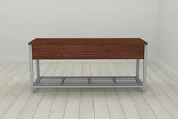 Банкетка з ящиком Ferrum-decor Дрейк 2 550x1200x400 метал Сірий ДСП Венге 16 мм (FRD-105312) - мініатюра 2
