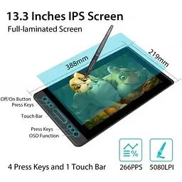 Монітор графічний Huion Kamvas 13 Cosmo Black GS1331 [65900] - мініатюра 5
