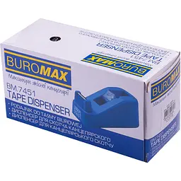 Диспенсер для канцелярського скотчу Buromax синій (BM.7451-02) - мініатюра 3