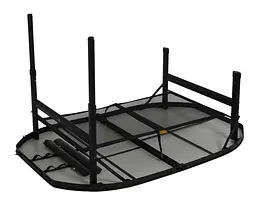 Стіл Bo-Camp Northgate Oval 120x80 cm Black/Grey (1404187) - мініатюра 3
