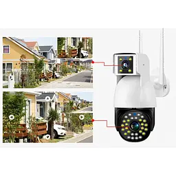 Вулична камера спостереження SC-01 WIFI IP 360/90 V380PRO, поворотна, двооб’єктивна, 2+2 Мп - мініатюра 3