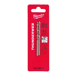 Свердло по металу THUNDERWEB HSS-G MILWAUKEE DIN338, діаметр 4,0x75х43мм, (2шт)