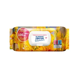 Вологі серветки універсальні Summer Fresh Glamour 120 шт. Серветки з запахом