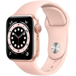 Годинник Apple Watch Series 6 GPS, 40mm, Gold, спортивний ремінець кольору «рожевий пісок» (Grade C) Seller Refurbished - мініатюра 1