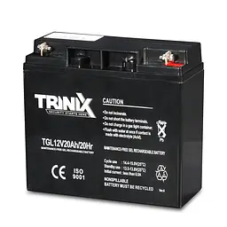Акумуляторна батарея гелева 12В 20Аг Trinix TGL12V20Ah/20Hr GEL (44-00014)
