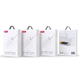 Мережевий зарядний пристрій XO L119 (EU) dual USB-A QC18W fast charging charger with TYPE-C cable Білий - мініатюра 4