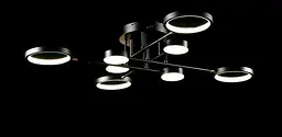 Світлодіодна люстра Splendid Ray L77020/4+4 LED (BLK), чорний, білий, 58 Вт, від 25-35 м² - мініатюра 3