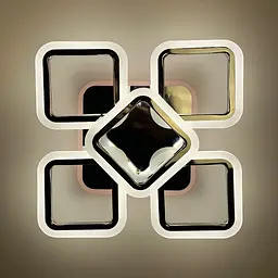 Стельова хромова люстра LED на 4+1 ріжки-квадрати Line.F A 2400/4+1 S CR - мініатюра 4