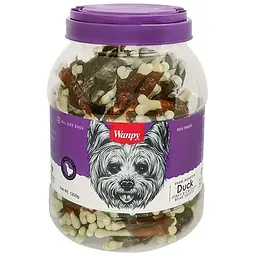 Wanpy Duck Jerky & Calcium Bone Twists ванпи кость з в'яленою качкою І кальцієм ласощі для собак 1.2кг