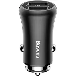 Автомобільний зарядний пристрій Baseus Gentleman 4.8A Dual-USB CCALL-GB01 Black - мініатюра 3