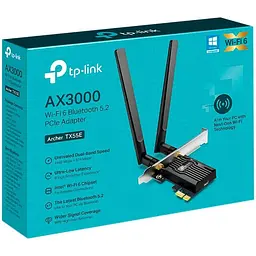 WiFi-адаптер TP-Link Archer TX55E AX3000 BT5.2 PCI Express (ARCHER-TX55E) - мініатюра 2