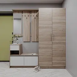 Передпокій Бела та шафа Промо Дуб сонома/Білий 2 ДСП 190х48х204 (42005327) - мініатюра 2