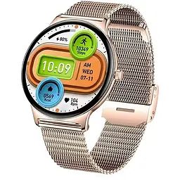 Смарт-годинник Uwatch T8 Gold кругла модель 2 ремінці - мініатюра 3