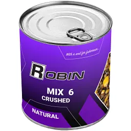 Зернова суміш Robin Мікс 6-ти Зерен Натурал Подрібнена 900 мл (з/б)