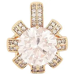 Кулон XUPING Позолота 18K «Квіточка з фіанітом та інкрустацією цирконієм» для ланцюжка до 5мм (262297)