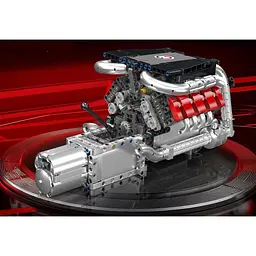 Конструктор Mould King Mking Двигун і коробка передач MB V8 (10203) [161049] - мініатюра 8