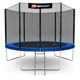 Батут Hop-Sport 10ft (305см) синій з зовнішньою сіткою - мініатюра 2