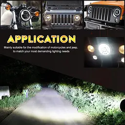 Додаткова LED фара 60 W 10-30V Bi-Led DRL фари 7 дюймів ДХО Ангельські очі 1 шт. (3583) - мініатюра 7