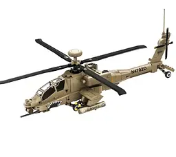 Конструктор вертоліт WANGE AH-64 Apache гелікоптер армії США військова авіація техніка, 259 деталей