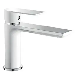 Змішувач для умивальника Haiba Alex 001 Long white/chrome HB9563 Білий матовий
