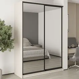 Шафа-купе дводверна MebelStar Комбо BG 2 Дзеркала 160x45x240 см Кашемір (MBS-10757)