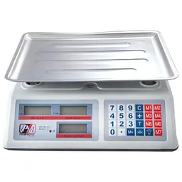 Ваги торговельні електронні з лічильником ціни на 50 кг. PM 5051 Promotec із акумулятором 6 вт - мініатюра 3