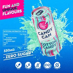 Напій Candy Can Sparkling Cotton Candy Zero Sugar 330 мл - мініатюра 7