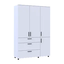 Шафа для одягу Doros Торн Білий 3 ДСП/3Ш (полиці) 135х51.6х200 (44900486) - мініатюра 12