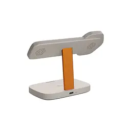 Зарядний пристрій Canyon wireless charger HEXAGON WCS-310 3in1 LightGrey/Orange (CNS-WCS310LGOR) - мініатюра 2