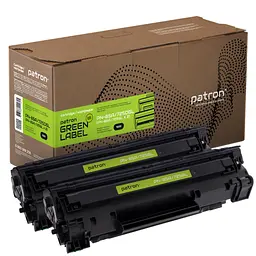 Картридж Patron HP LJ CE285A/CANON 725 GREEN Label (DUAL PACK) (PN-85A/725DGL) - мініатюра 1