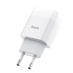 Зарядний пристрій Hoco C72A Glorious (1USB, 2.1А) White (6931474712998) + кабель Lightning - мініатюра 2