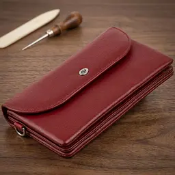 Клатч зі шкіри жіночий ST Leather 19318 бордовий