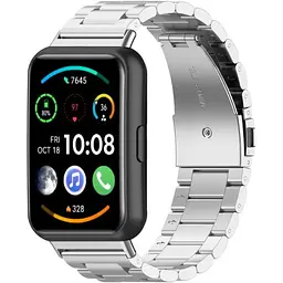 Ремінець DK для Huawei Watch Fit 2 Metal Fitlink Steel Watch Band (сріблястий) - мініатюра 3