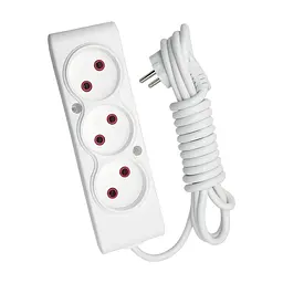 Мережевий подовжувач TECCO 3м 3 поста white (8681277841293)