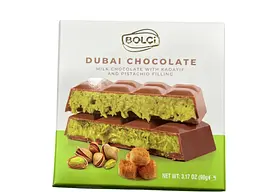 Дубайський молочний шоколад Bolci з фісташкою та кадаїфі 90 г (8684568307478)
