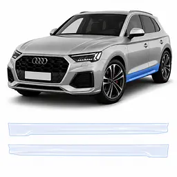 Антигравійна захисна бронеплівка за лекалами для Audi Q5 FY facelift 2021-2024 - нижня зона кузова