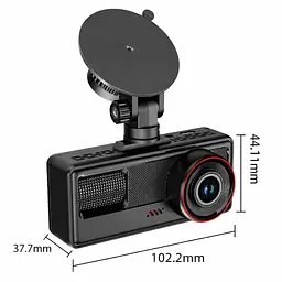 Відеореєстратор на 3 камери і з Wi-Fi - Vehicle BlackBOX (спереду + позаду + салон) з нічною зйомкою FullHD - мініатюра 10